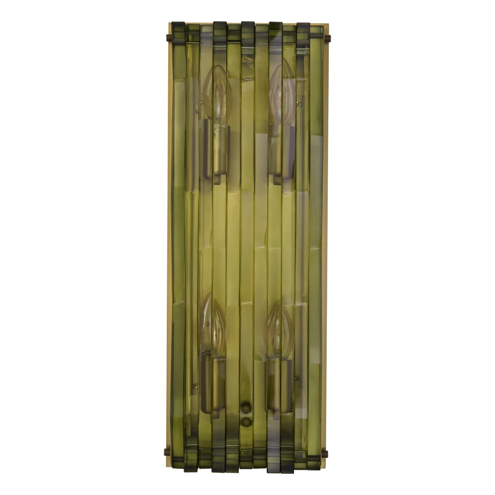Aplica de perete din Metal Alama si Sticla Verde H50xL18cm Nuvola L Eichholtz