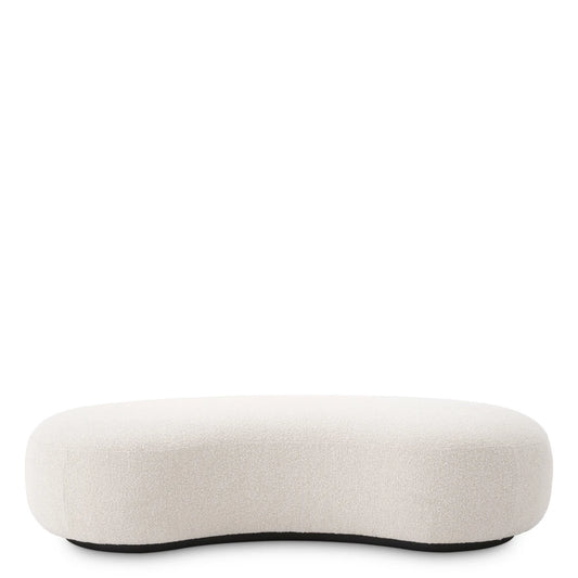 Bancheta tapitat cu Stofa boucle Crem L180xA95xH44cm Bjorn Eichholtz