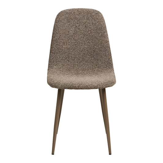 Set 2 scaune din Stofa Maro si Metal Maro deschis L54xH88cm Stockholm