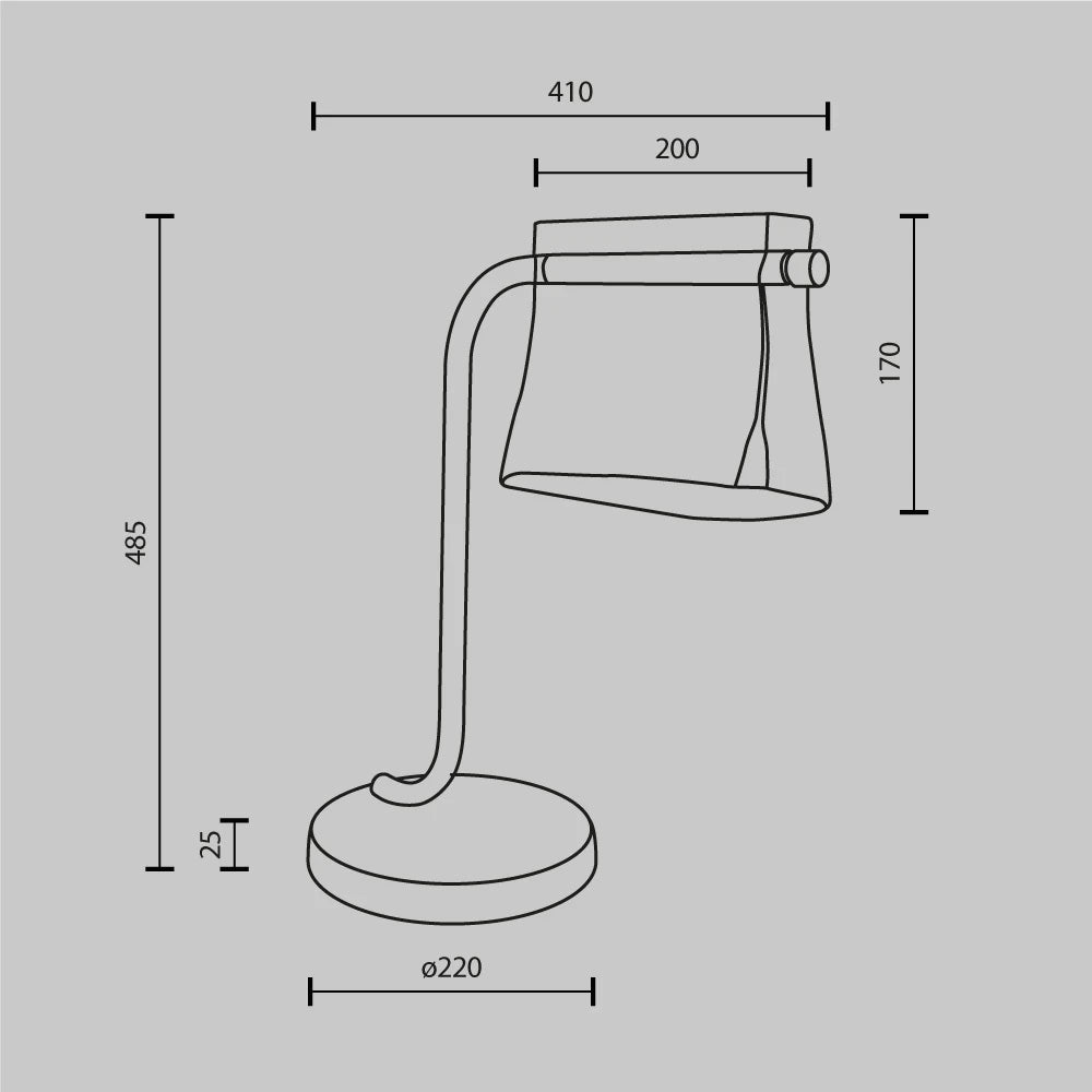 Veioza din Metal Alama si Sticla Transparent H48.5xL41cm Cabaret