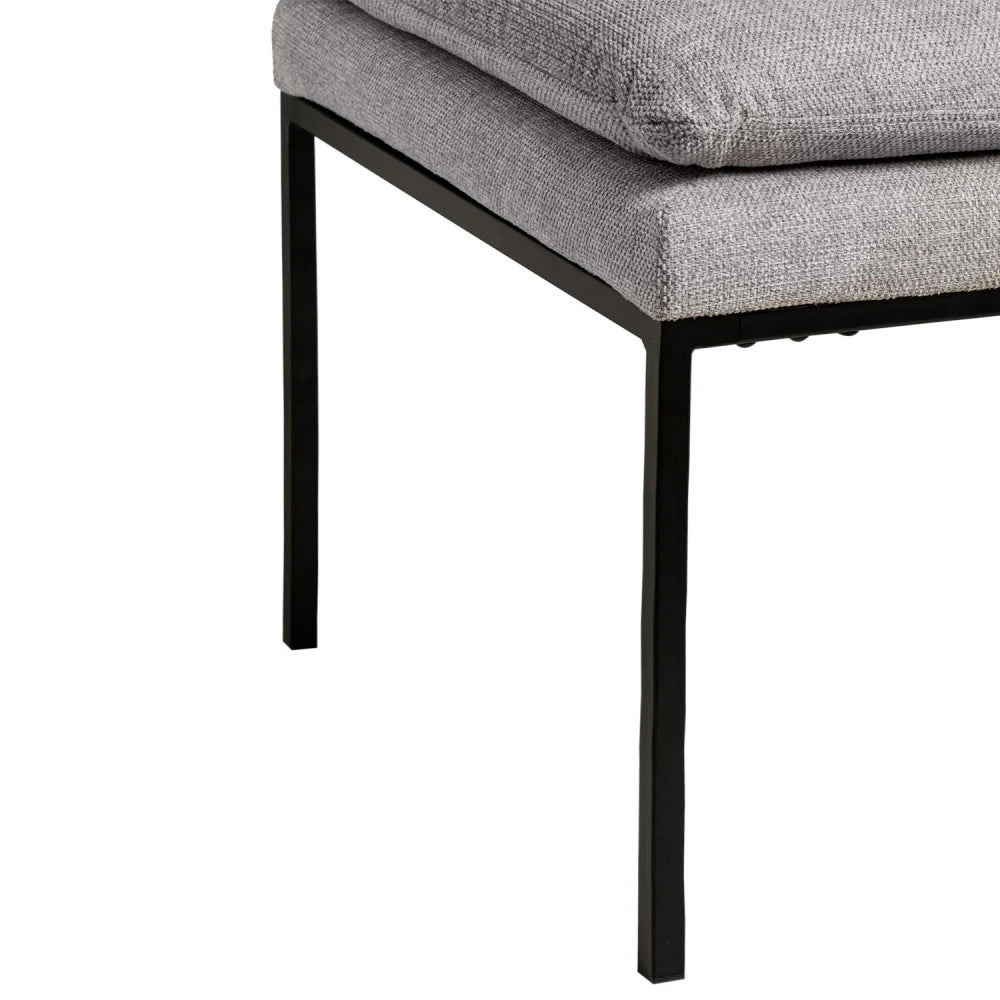 Bancheta Turin gri L120cm x A48cm x H42cm