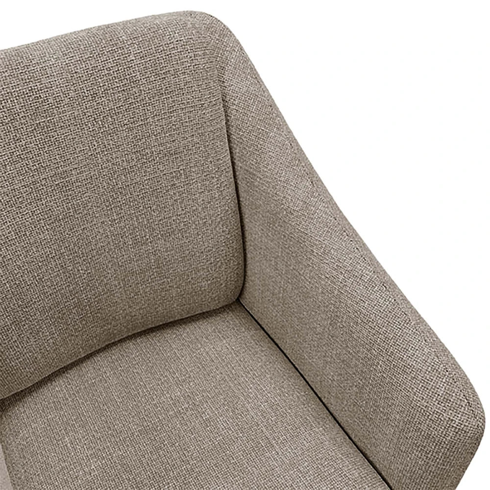Fotoliu modern cu spatar metalic ODENSE Taupe L66cm x A70cm x H80cm