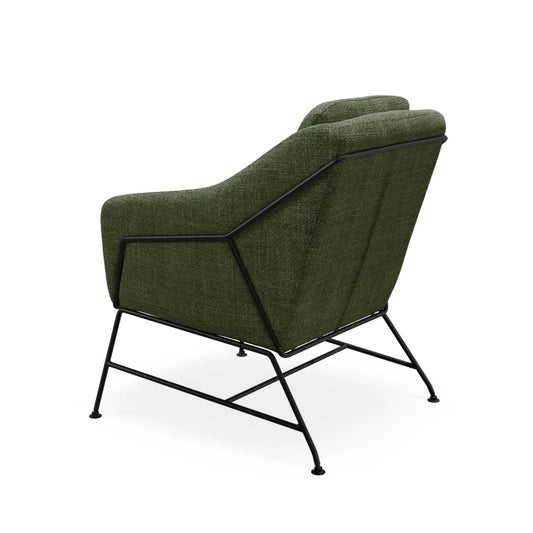 Fotoliu modern cu spatar metalic ODENSE Verde L66cm x A70cm x H80cm