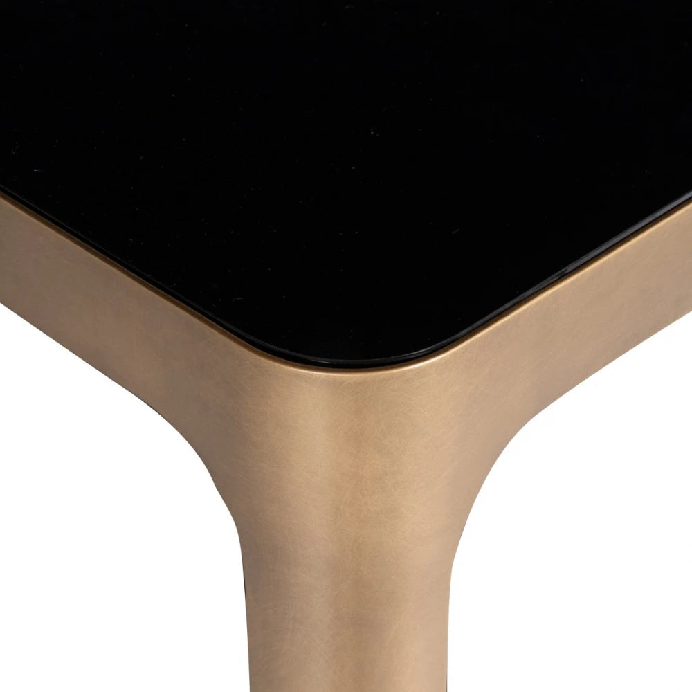 Coloana din Metal Alama si Ceramica/Sticla Bej/Negru L30xH100cm Claridge Richmond interiors