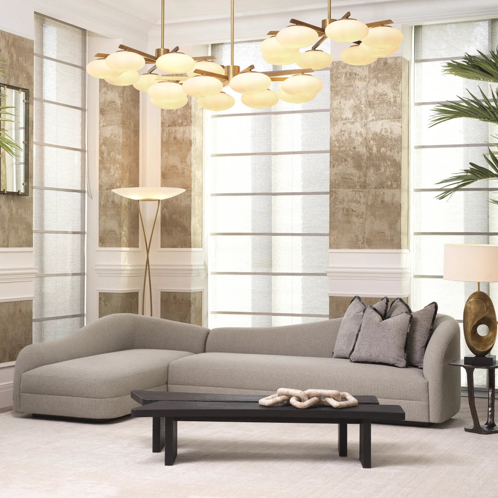 Coltar tapitat cu Stofa Reve Grej L320xA190xH82cm Divisadero Lounge Eichholtz