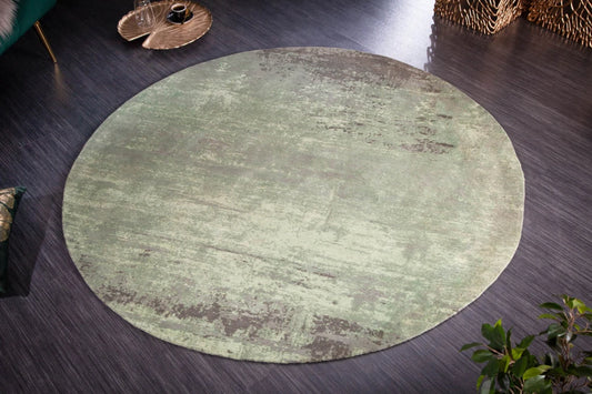 Covor rotund din Bumbac/Poliester Verde D150cm Infinity Home