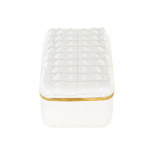 Cutie decorativa din Polirasina Alb L24xH10cm Cobe Richmond Interiors