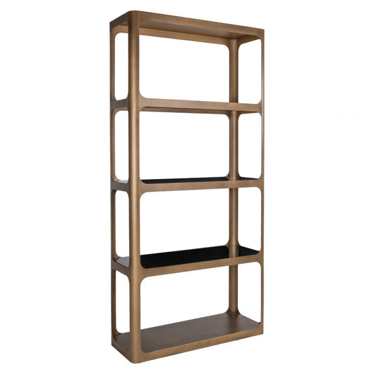 Etajera din Metal Alama si Ceramica/Sticla Bej/Negru L100xH210cm Claridge Richmond interiors