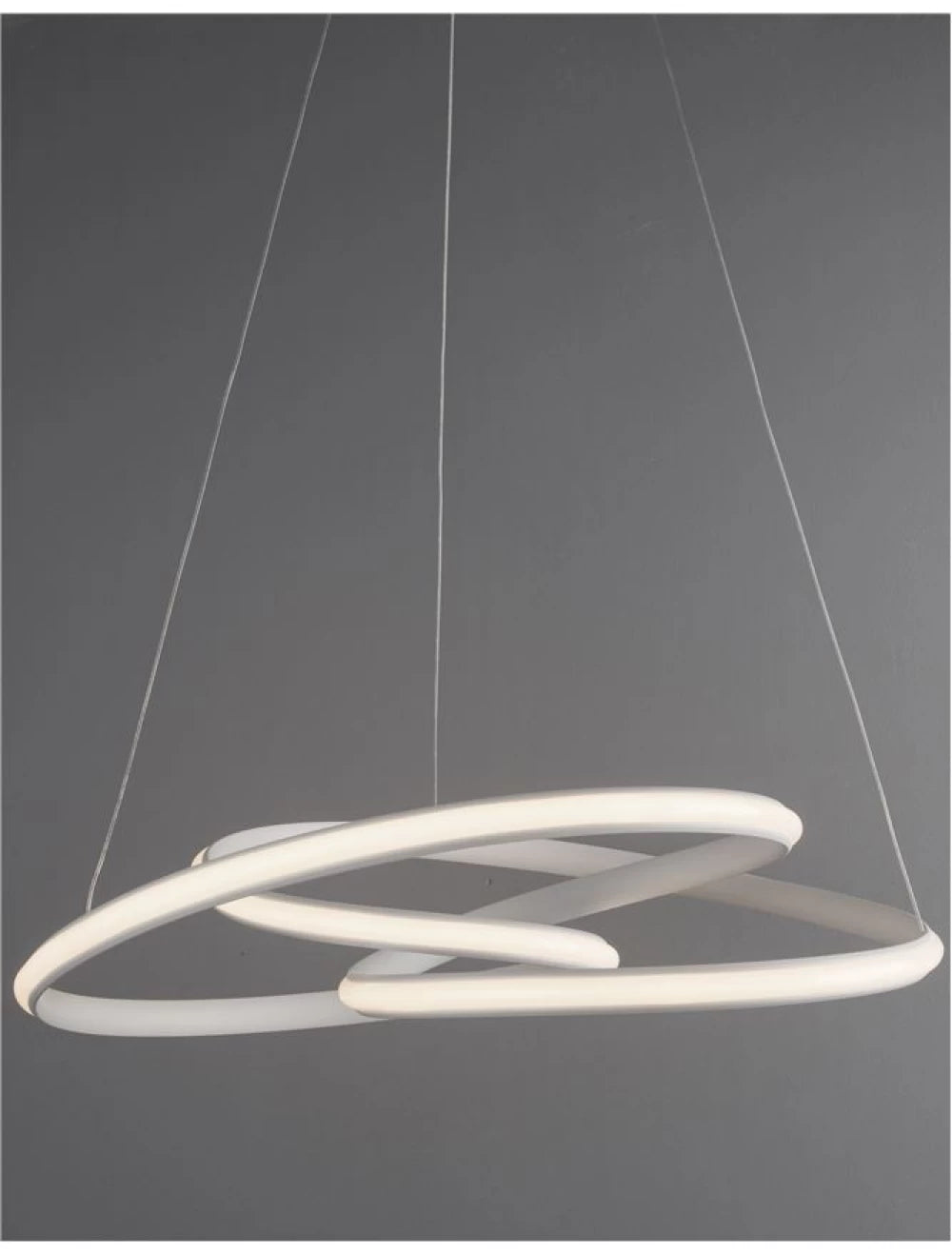 Lustra structura din Aluminiu Alb si abajur din Acrilic H120xL52cm IP20 43W 3013lm 3000k MENTON