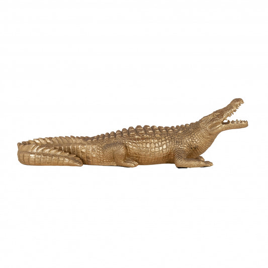 Obiect decorativ din Polirasina Auriu L62xH18cm Crocodile Richmond Interiors