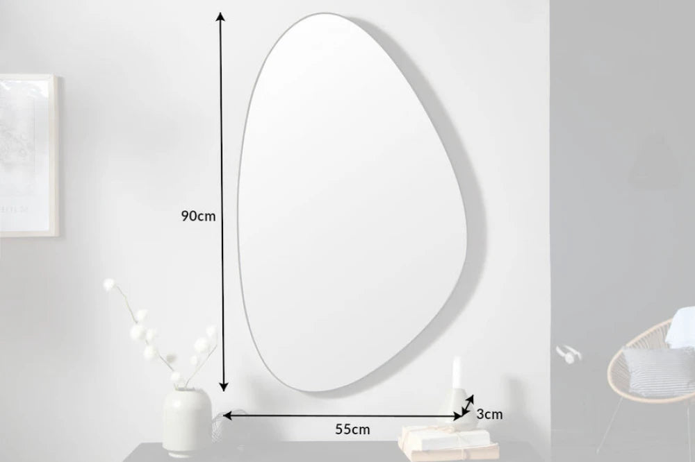 Oglinda cu rama din Metal Negru H90xL55cm Noemi