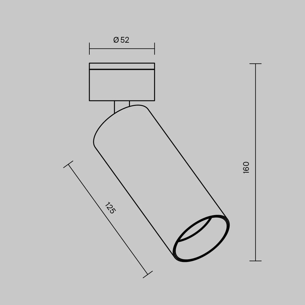 Spot aplicat din Aluminiu Alama H16xD5.2cm FOCUS LED