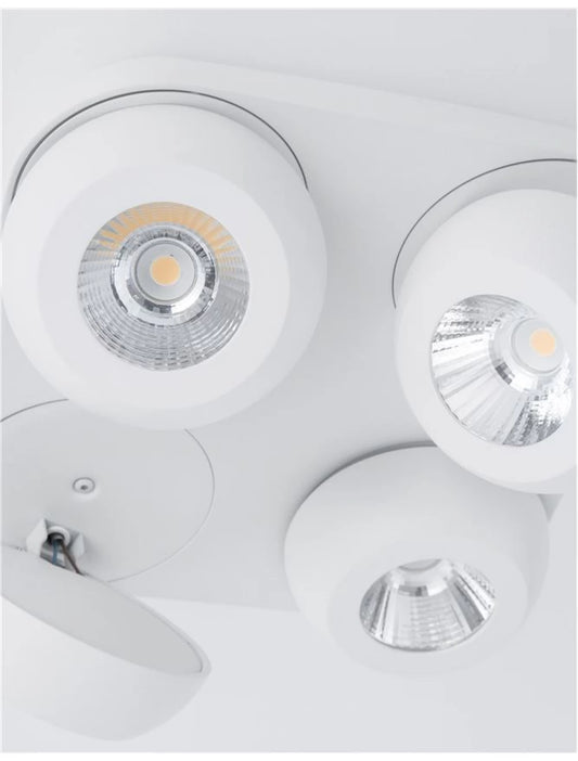 Plafoniera din Aluminiu Alb H9xL25cm IP20 20W 1600lm 3000k GON