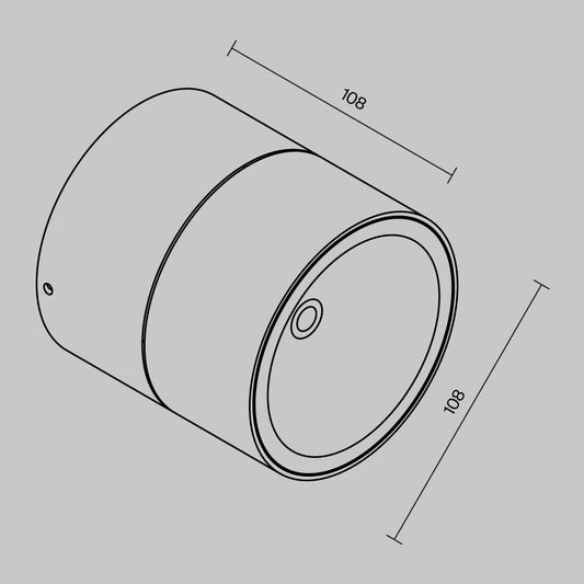 Spot aplicat din Metal/Sticla Gri grafit H10.8xD10.8cm Spin