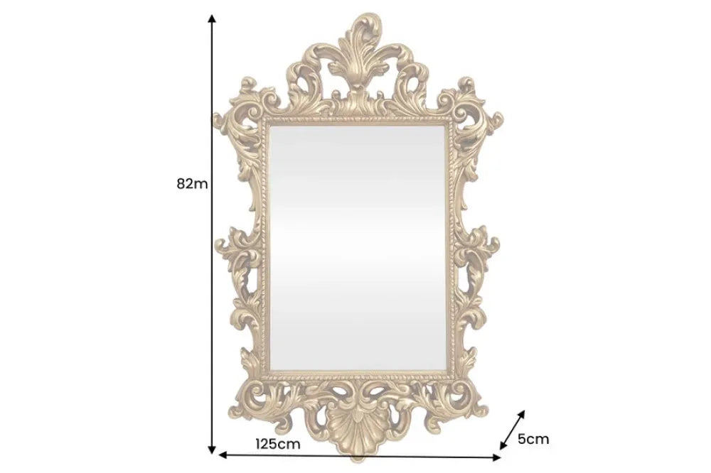 Oglinda cu rama din Poliuretan/MDF Auriu L82xH125cm OPULENT