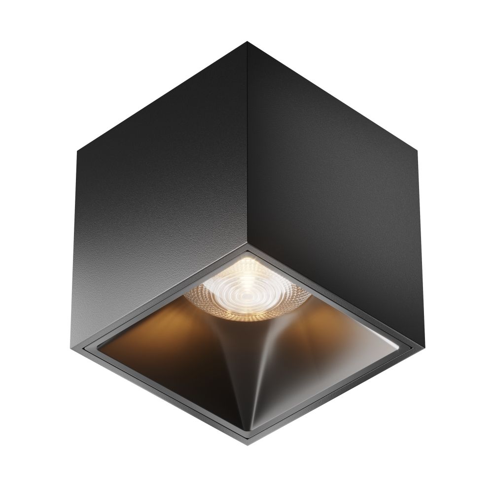 Spot aplicabil din Aluminiu Negru 12W 840lm 3000k L7xH7cm Alfa LED