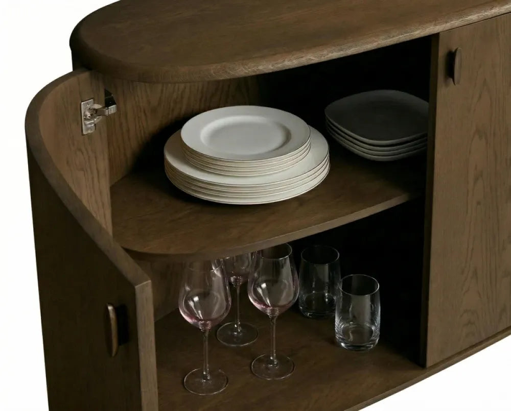 Bufet 4 usi din Lemn de Stejar in dimensiuni multiple Essenza