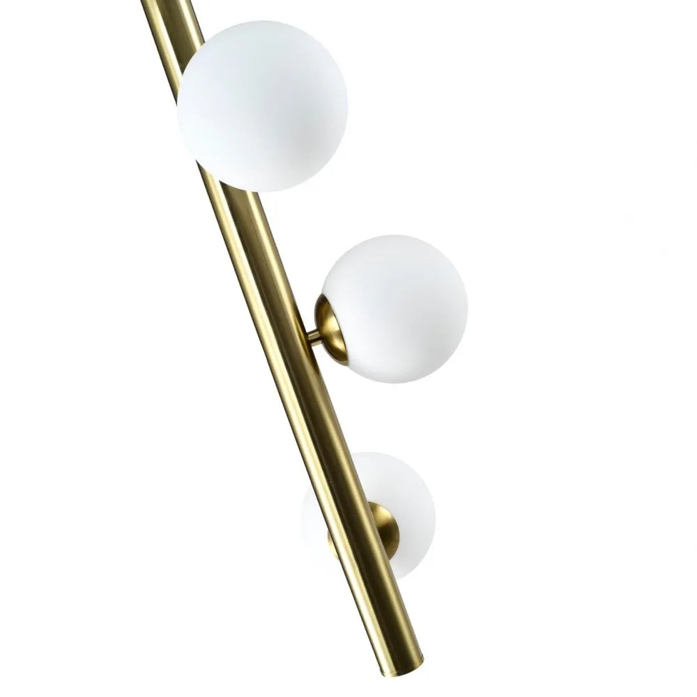Lustra din Metal/Sticla Alama/Alb L29.5xH140cm Elorie Richmond interiors