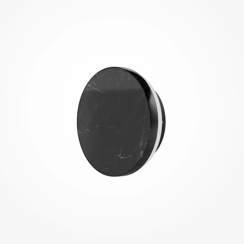 Aplica de perete din Metal Negru si Marmura Negru H15xL5cm Basic Texture