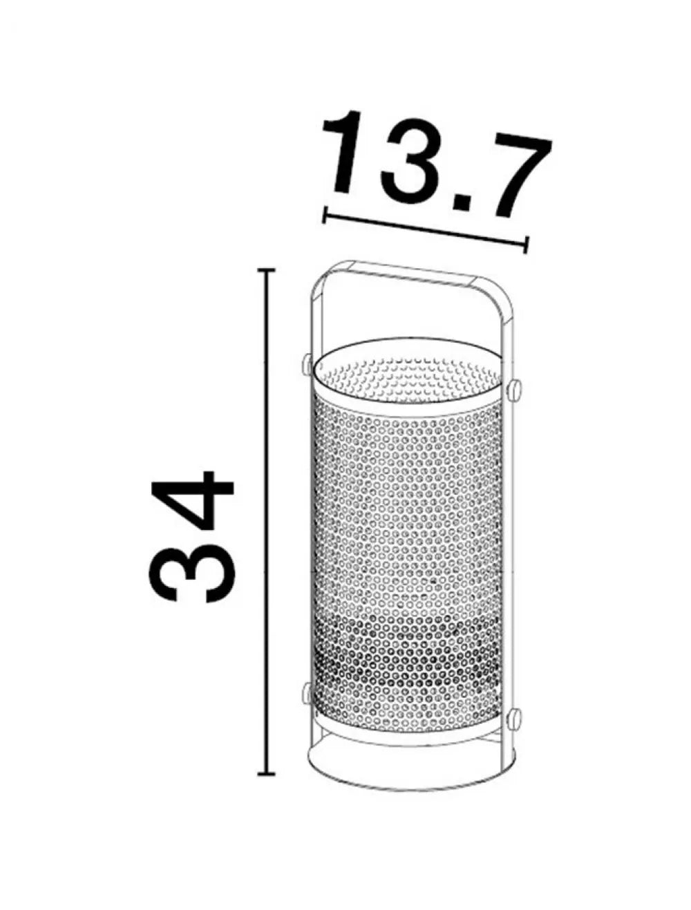 Veioza structura din Metal Negru si abajur din Metal Negru H34xL13.7cm IP20 IAN