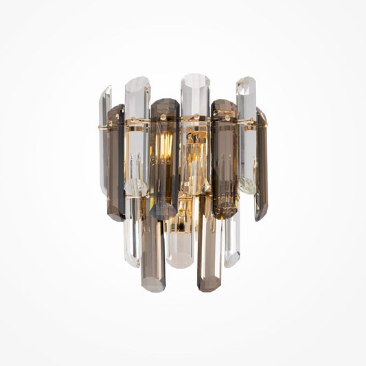 Aplica de perete Metal si Sticla Auriu/Transparent L13xH27cm Flare
