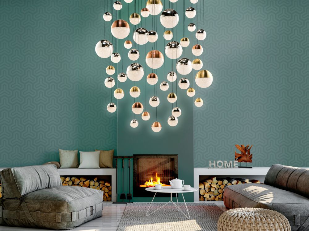 Lustra Sphere Multicolor Led H350cm D140cm