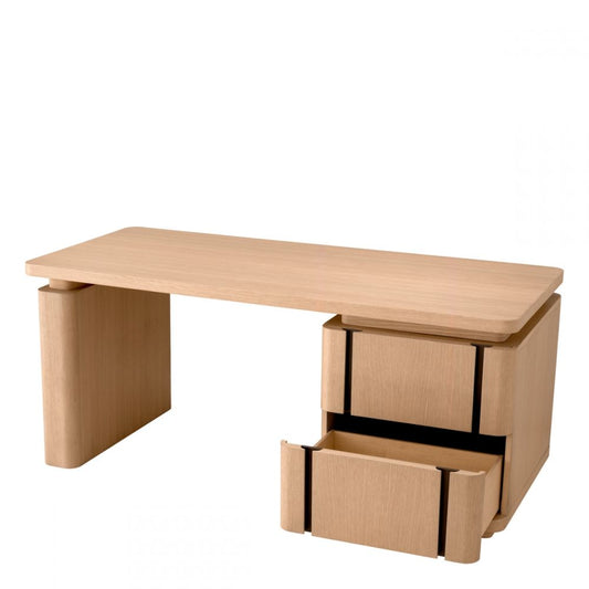 Birou Modesto Eichholtz din Lemn de stejar Bej L180xH76cm