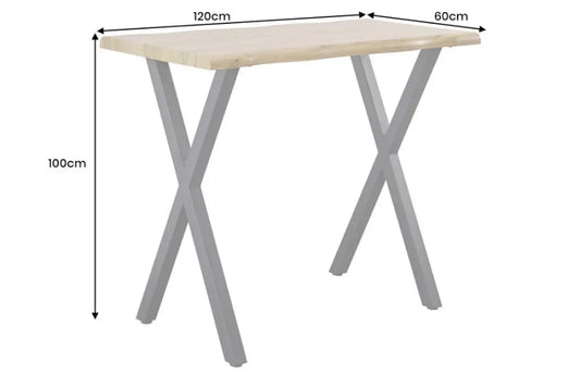 Masa bar din Derivat din lemn Maro si Metal Negru L120xH100cm Wild