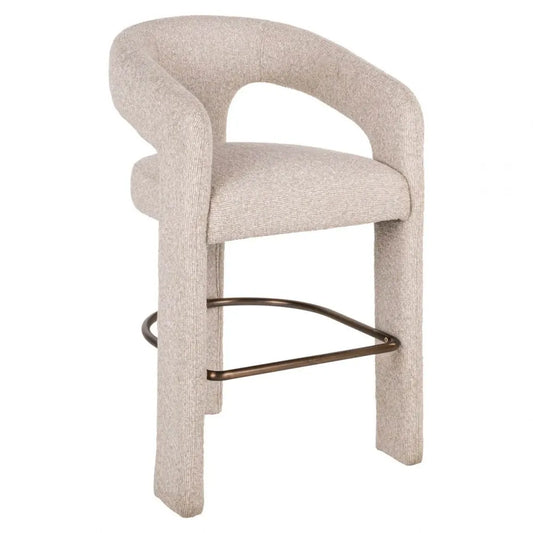 Scaun de insula tapitat cu Stofa Crem L56xH94cm Belle Richmond interiors