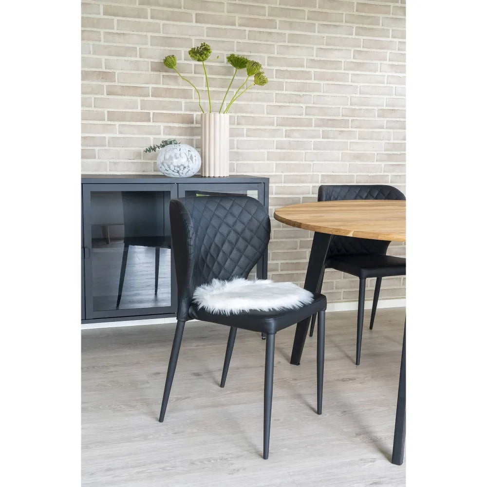 Blanita sintetica decorativa pentru scaun Alb D35cm Lambskin Artificial