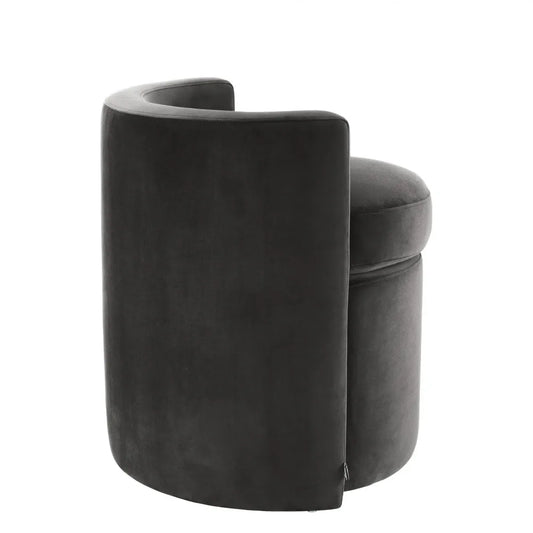 Taburet tapitat cu Catifea Gri L61xA57xH64cm Arcadia Eichholtz