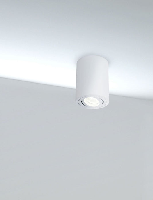 Spot aplicat din Aluminiu Alb D9xH12cm Alfa