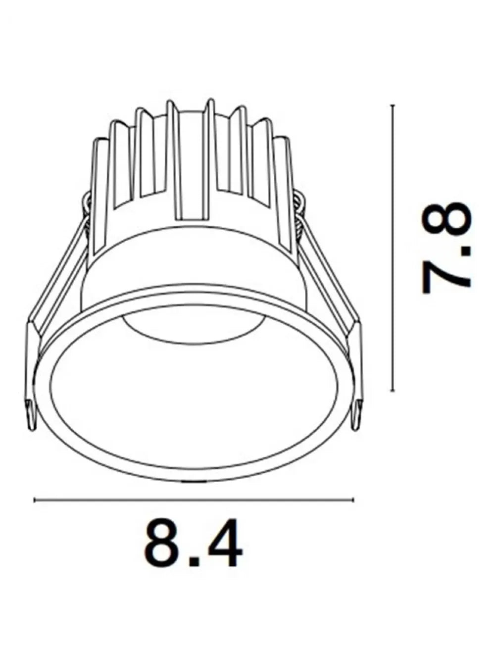 Spot incastrat din Aluminiu Alb/Auriu H7.8xL8.4cm IP20 13W 1059lm 4000k LUELA