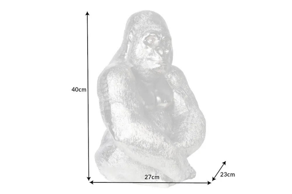 Statueta din Metal Argintiu H40xL27cm Kong