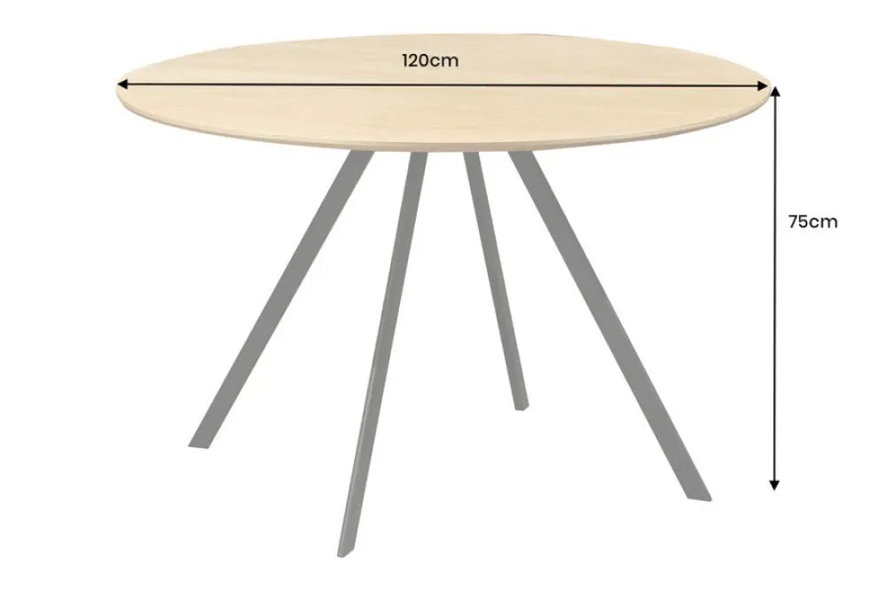 Masa din PAL Maro si Metal Negru D120xH75cm ATELIER