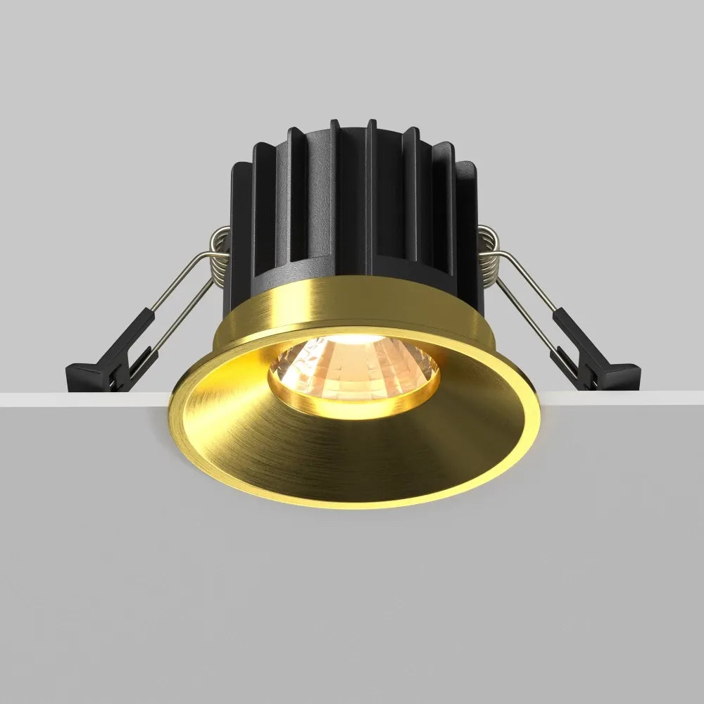 Spot incastrat din Aluminiu Alama H6xD8cm 12W 870lm 3000k Round