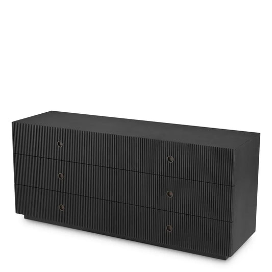 Comoda din Furnir de stejar Gri carbune L183xH81cm Dimitrios Eichholtz