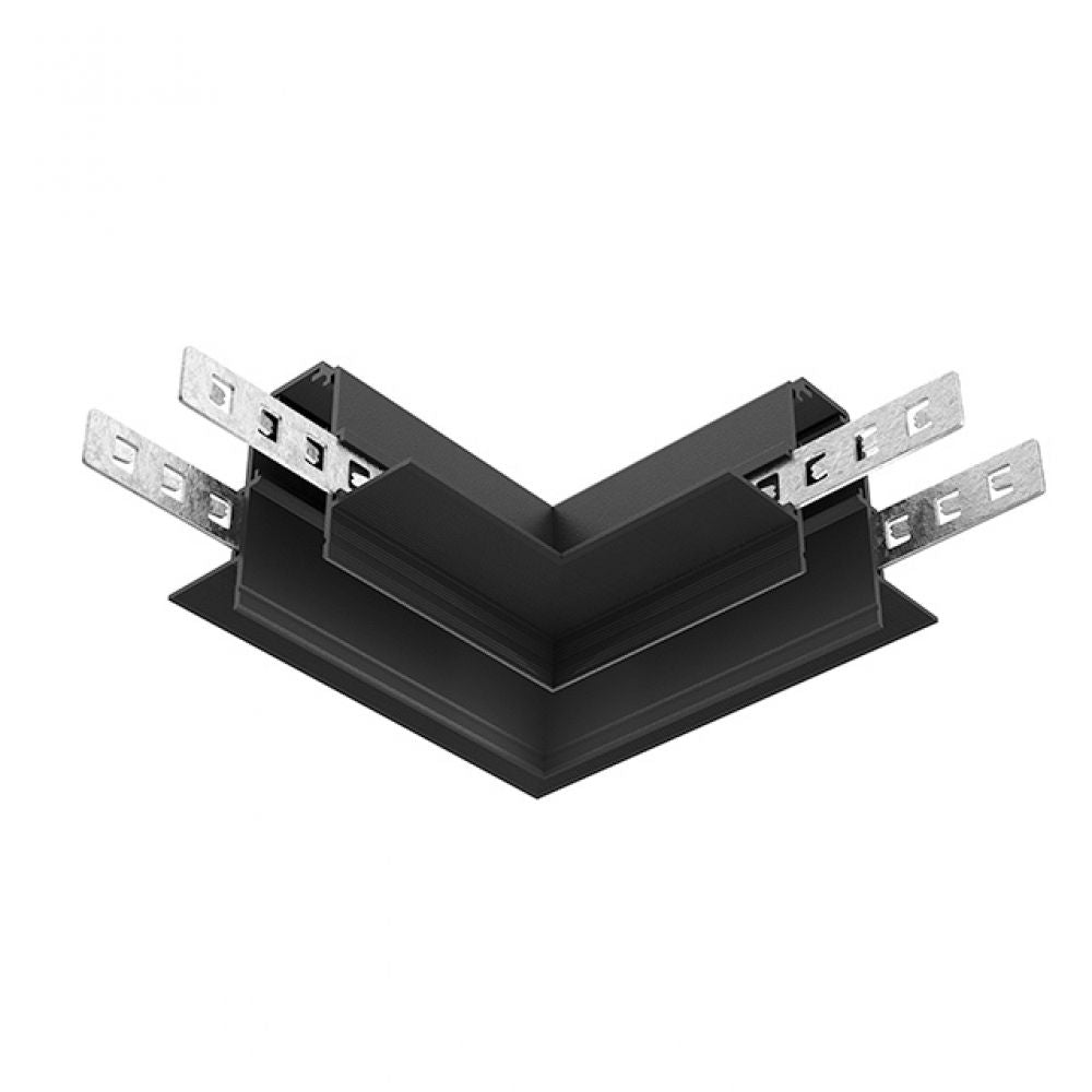 Conector colt pentru sina magnetica incastrata din Aluminiu Negru L10xH5cm Accessories for tracks Exility
