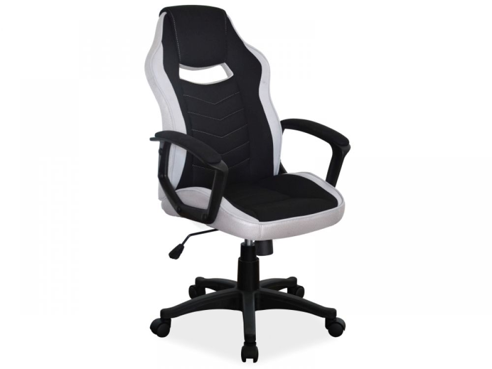 Scaun de birou reglabil din Poliester si Metal Gri/Negru H106-116xL59xA49cm Camaro