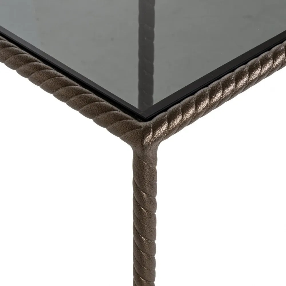 Coloana din Metal Auriu si Sticla Negru L30xH91cm Weston Richmond interiors