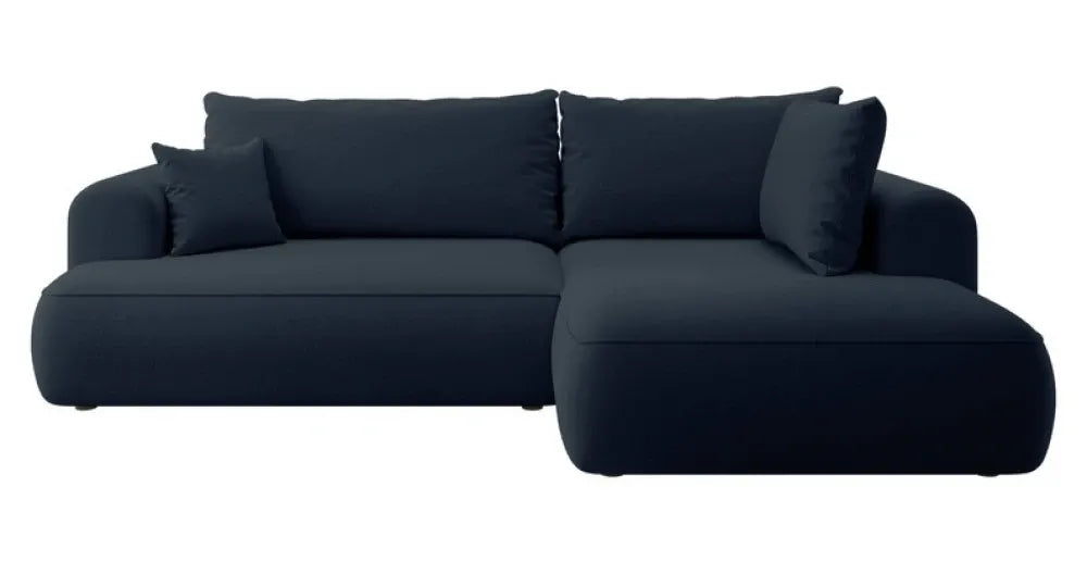 Coltar extensibil catifea alastru cu lada depozitare Nubio