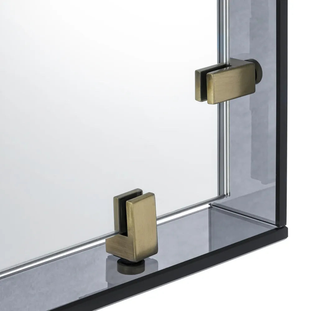 Oglinda cu rama din Sticla/MDF Fumuriu L101.5xH101.5cm Verona M Eichholtz