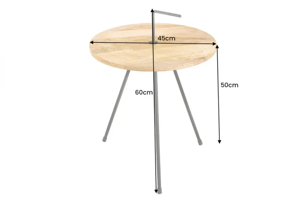 Masuta laterala din Lemn de mango Maro si Metal Negru L45xH50cm Simply clever