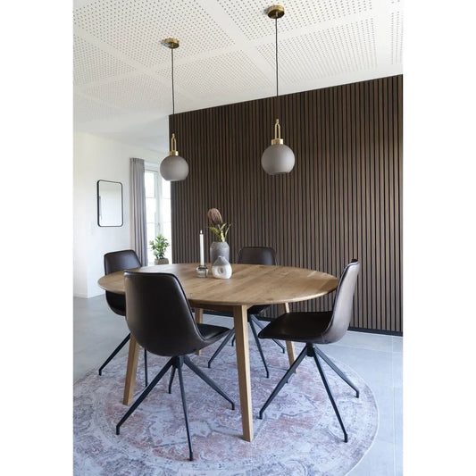 Pendul din Metal Alama si Sticla Fumuriu H33xD20cm Luton