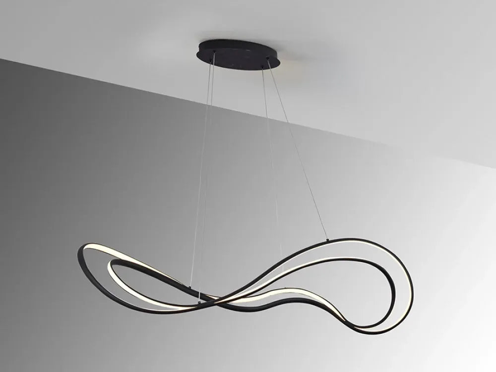 Lustra din Metal Negru H150xL115cm Danza