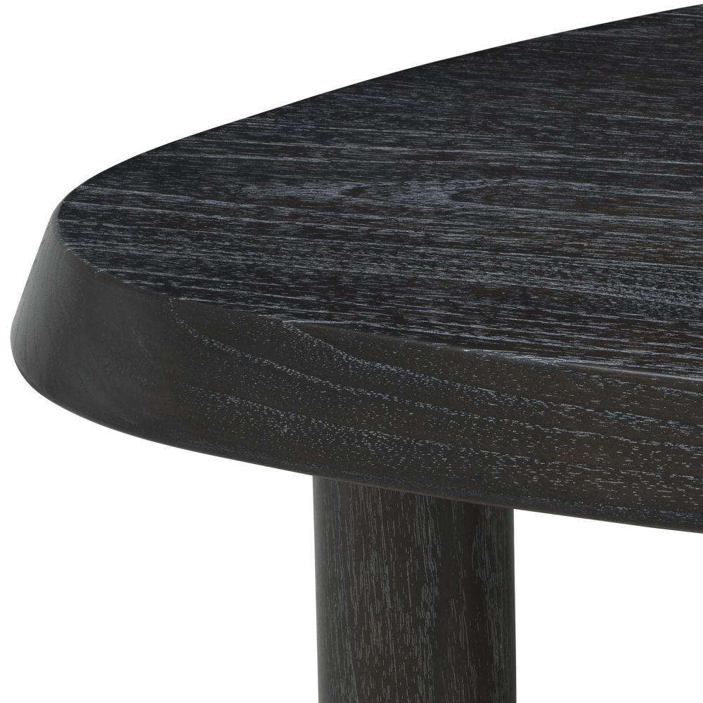 Masuta de cafea Asimetrica din Lemn de mindi Negru L63xH25cm Briel S