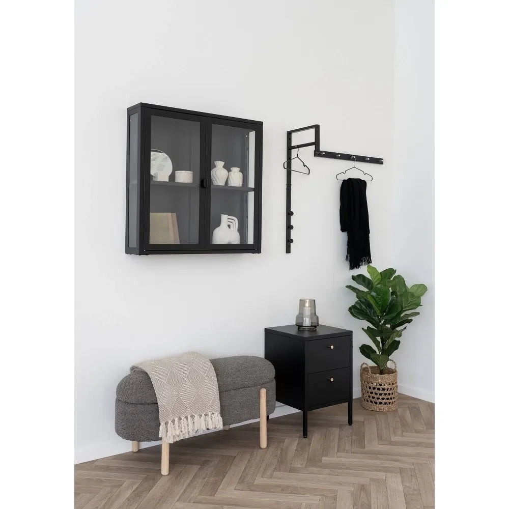 Cuier din Metal Negru L3xH82cm Trento