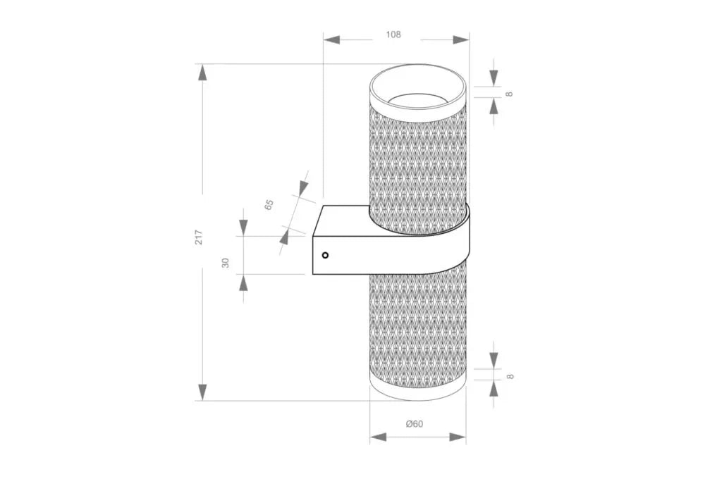 Aplica de perete din Aluminiu Auriu mat H22xL11cm IP 20 GU10 7W Focus Design