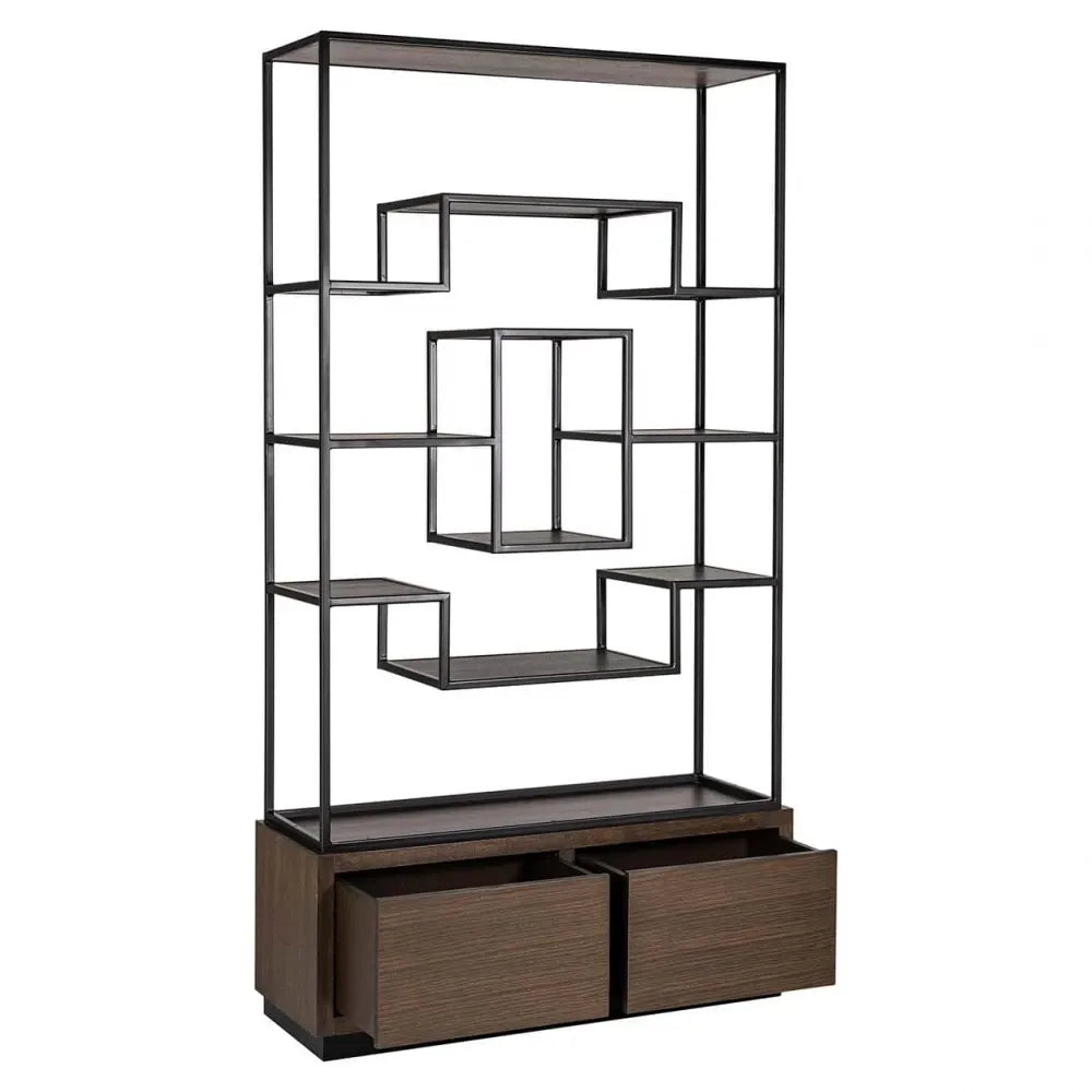 Raft cu 2 sertare din Furnir de stejar Maro L120xH220cm Bonvoy Richmond Interiors