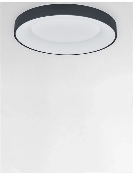 Plafoniera din Aluminiu Negru H9xL60cm IP20 50W 2864lm 3000-4000k RANDO SMART